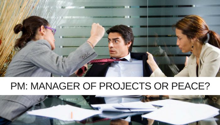 Are you the manager of projects or peace?